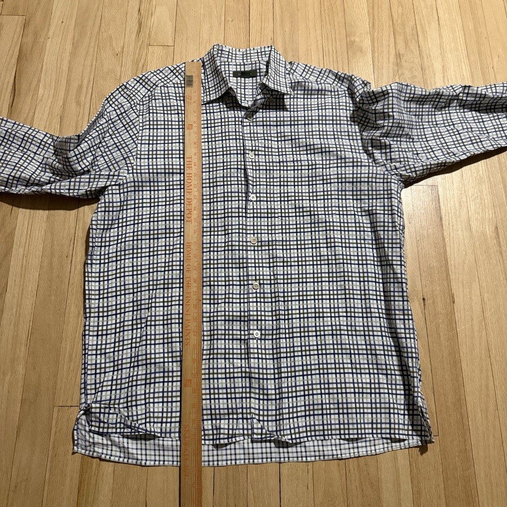 Vintage Ermenegildo Zegna Shirt Mens XXL Plaid  Button Down Classiccore Preppy‎ - Picture 6 of 8